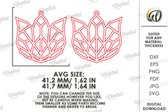 Geometric Earrings Laser Cut. Boho Dangle Earrings SVG Product Image 2