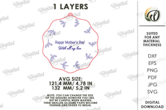 Mother's Day Gift Laser Cut. Hanging Ornament SVG Product Image 2