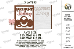3D Easter Wall Decor Laser Cut. Easter Wall Sign SVG Product Image 2