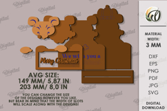 3D Christmas Character Lasercut. Christmas Decor SVG Product Image 2