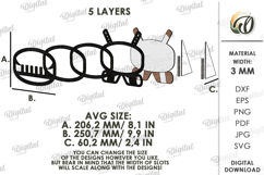 Sport Ring Holder Laser Cut. Ring Display. Hockey SVG Product Image 2