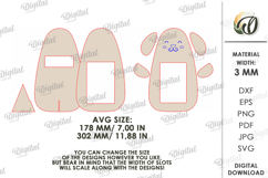 Hugging Dog Photo Frame Laser Cut. Kids Picture Frame SVG Product Image 2