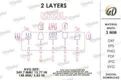 3D Towel Rack Laser Cut. Summer towel hanger SVG. Garden Product Image 2