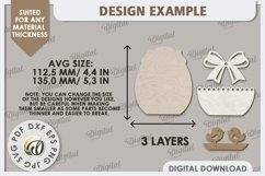 Decorative Easter Egg Laser Cut. 3D Egg. Easter Decor SVG Product Image 2