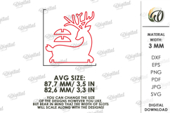 Christmas Reindeer Laser Cut. Stand Decor SVG Product Image 2