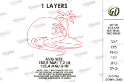 Nature Wall Art Laser Cut. Nature Scene. Wall Decor SVG Product Image 2