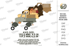Fall Layered Car Laser Cut. Standing Decor SVG Product Image 3