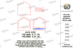 4th Of July House Laser Cut. Patriotic Stand Decor SVG Product Image 2