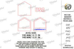 4th Of July House Laser Cut. Patriotic Stand Decor SVG Product Image 2