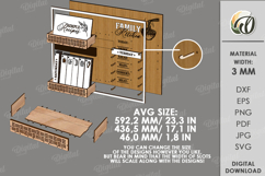 3D Weekly Menu Planner Laser Cut. Kitchen Organizer SVG Product Image 2
