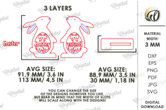 3D Easter Stand Decoration Laser Cut. Easter Bunny SVG Product Image 2