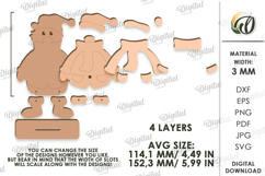 Christmas Character Laser Cut. Polar Bear SVG Product Image 2