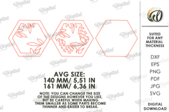 Plant hexagons Wall Decor Laser Cut. Wall decor SVG Product Image 2