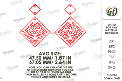 Dangle Earrings Laser Cut. Boho Dangle Earrings SVG Product Image 2