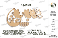 3D Easter Egg Laser Cut. Hanging Easter Ornament SVG Product Image 2