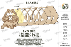 3D Easter Lamp Laser Cut. Night Light. Led Lamp SVG Product Image 2