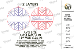 Welcome Round Sign Laser Cut. Wall Decor SVG Product Image 2