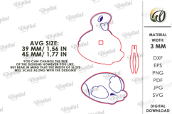 Car air freshener Laser Cut. Duck SVG Product Image 2