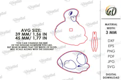 Car air freshener Laser Cut. Duck SVG Product Image 2