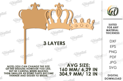 Mardi Gras Photo Booth Prop Laser Cut. Mardi Gras Crown SVG Product Image 2