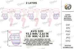 Christmas Banner Laser Cut. Christmas Garland SVG Product Image 2