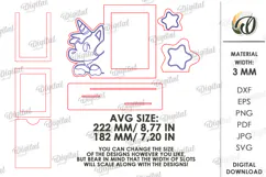 Cute Baby Photo Frame Laser Cut. Kids Unicorn Frame Svg Product Image 3