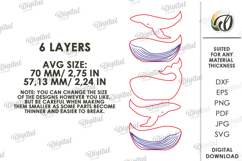 Decorative Whale Stand Laser Cut. Home Shelf Sitter Product Image 2