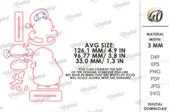 Christmas Santa Claus with Recipe Sign Stand Laser Cut Product Image 2