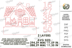 Personalized House Sign Laser Cut. House Number Plaque SVG Product Image 2