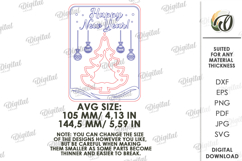 Christmas Card With Ornament Laser Cut. Christmas SVG Product Image 2