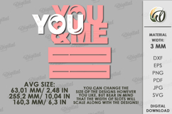 Valentine’s Day Word Stand Laser Cut. Stand Decor SVG Product Image 2