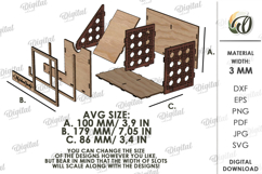 3D Office Organizer Laser Cut. Desk Organizer SVG Product Image 2