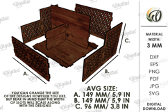3D Tea Holder Laser cut. Tea Bag Organizer. Storage Box SVG Product Image 2