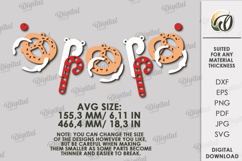 Christmas Banner Laser Cut . Christmas Decor SVG Product Image 2