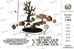 3D Halloween Stand Laser Cut. Halloween Standing Decor SVG Product Image 2