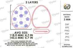 3D Easter Egg Stand Laser Cut. Easter Stand Decor SVG Product Image 2