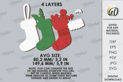 Christmas Stocking Laser Cut. Christmas Decor SVG Product Image 2