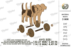 Toddler toy on wheels Laser Cut. Dog SVG Product Image 2