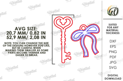 Valentine's Day Key Laser Cut. Valentine Gift Tag SVG Product Image 2