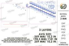 Advent Christmas Calendar Lasercut. Christmas Countdown SVG Product Image 2