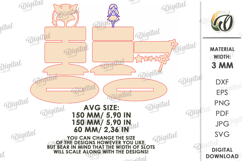 Baby Birth Stats Stand Laser Cut. Nursery Stand Decor SVG Product Image 2