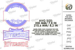 Personalized Country Round Sign Laser Cut. Welcome SIgn SVG Product Image 2