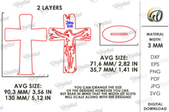 3D Christian Cross Laser Cut. Christian Stand Decor SVG Product Image 2