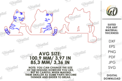 Valentine&#039;s Day Door Corner Laser Cut. Cat SVG Product Image 2
