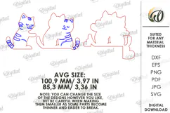 Valentine's Day Door Corner Laser Cut. Cat SVG Product Image 2