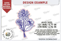 Wooden Bouquet Laser Cut. Spring Flowers. Mother's Day SVG Product Image 2