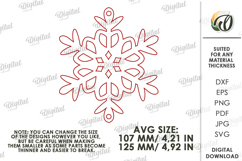 Snowflake Ornament Laser Cut. Christmas Decor SVG Product Image 2