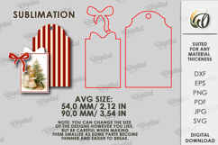 Vintage Christmas Gift Tag Laser Cut. Christmas SVG Product Image 2