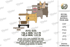 3D Summer Car Laser Cut. Summer Stand Decor SVG Product Image 2