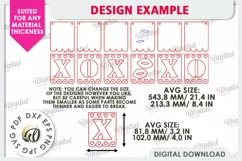Valentine's Day Banner Laser Cut. Love Banner SVG. Xoxo SVG Product Image 3
